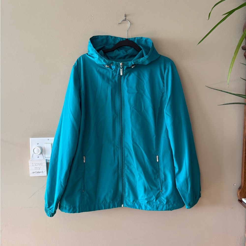 Northern Reflections Packaway Lightweight Teal Jacket - Picture 5 of 13